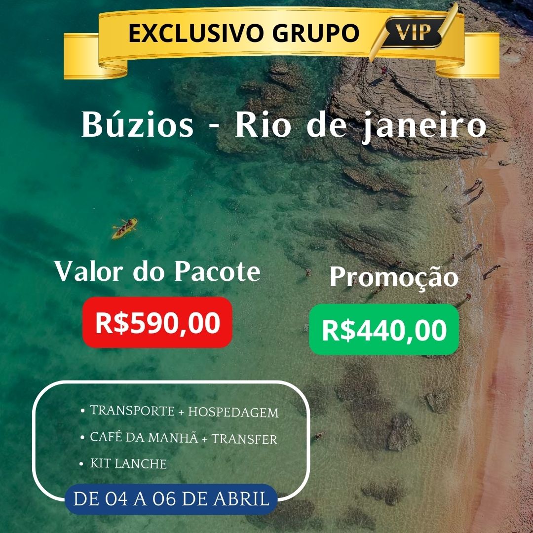 BUZIOS/RJ EM ABRIL 2025 - BLACK FRIDAY