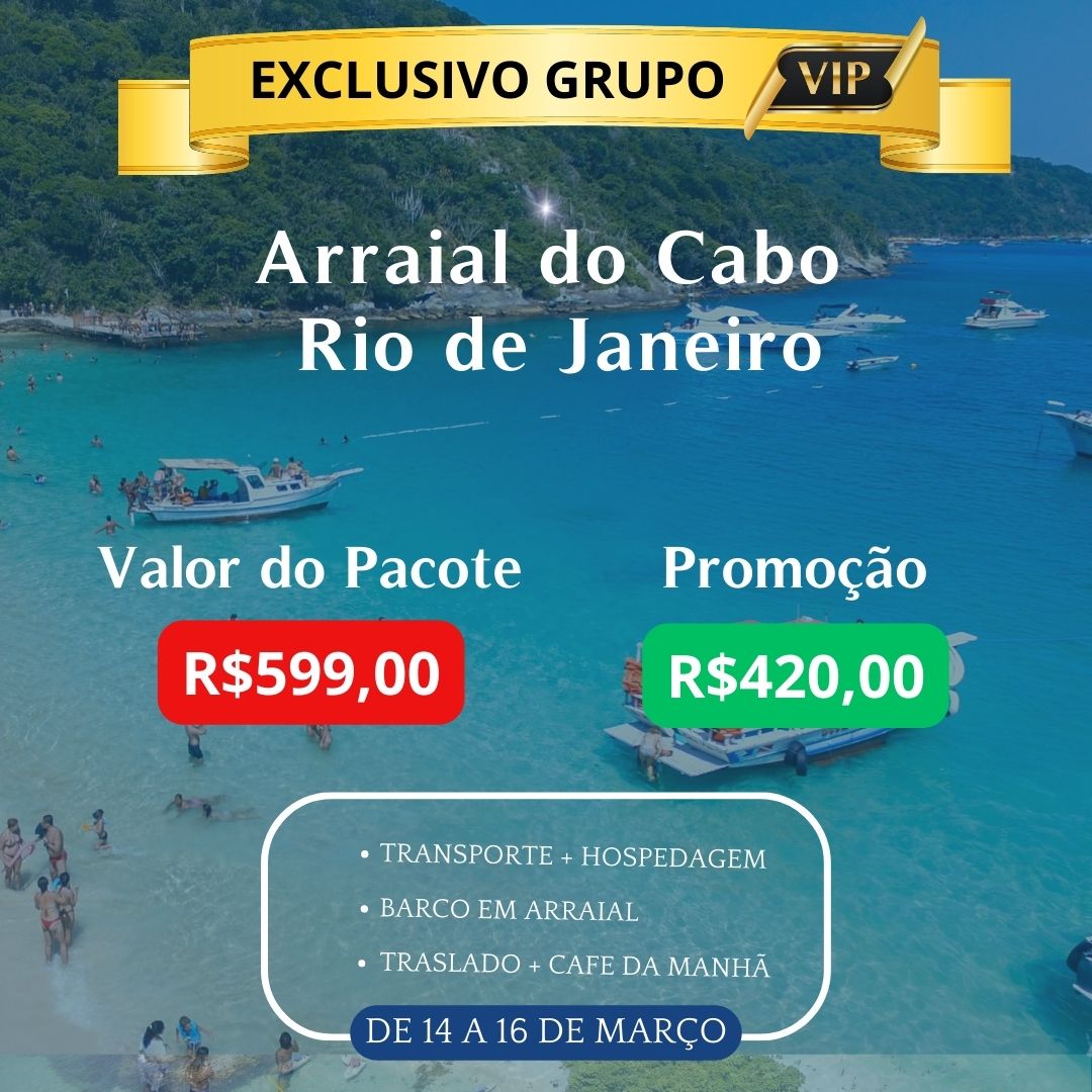 ARRAIAL DO CABO - MARÇO 2025 - BLACK FRIDAY